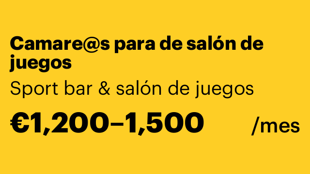 Camare@s para de salón de juegos