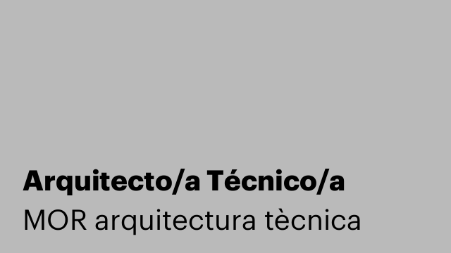 Arquitecto/a Técnico/a