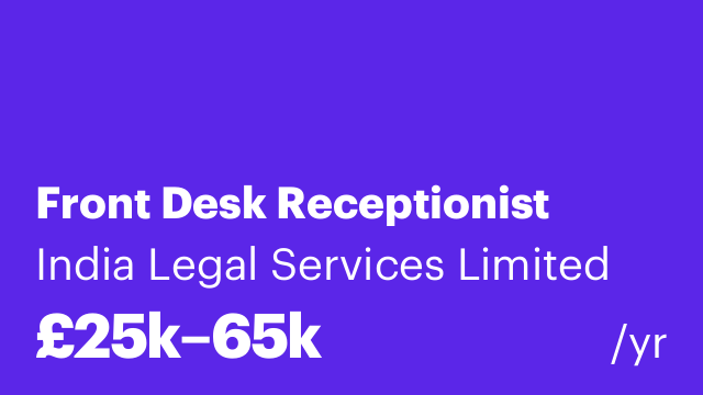 Front Desk Receptionist