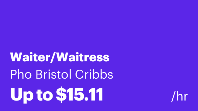 Waiter/Waitress