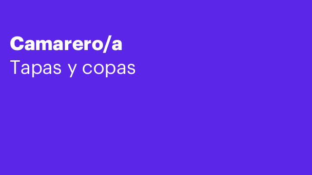 Camarero/a