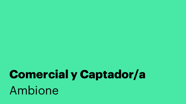 Comercial y Captador/a