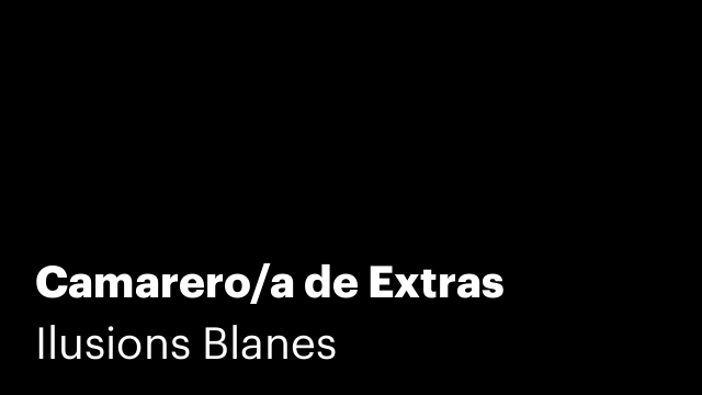 Camarero/a de Extras