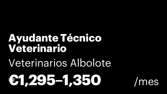 Ayudante Técnico Veterinario