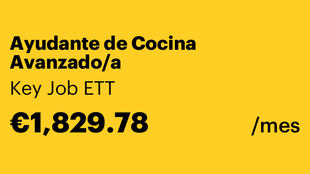 Ayudante de Cocina Avanzado/a