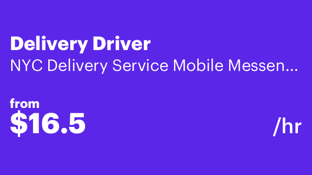 Delivery Driver