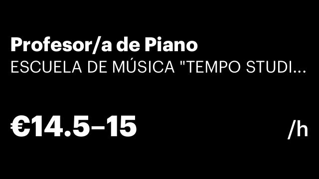 Profesor/a de Piano