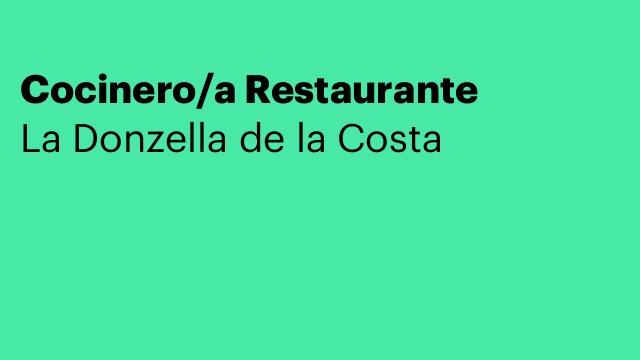 Cocinero/a Restaurante