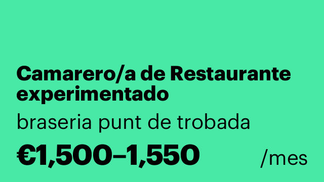 Camarero/a de Restaurante experimentado
