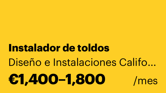 Instalador de toldos