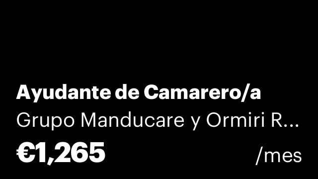 Ayudante de Camarero/a