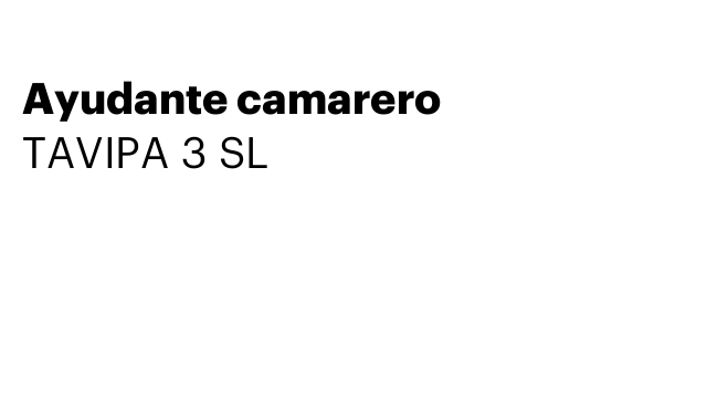Ayudante camarero