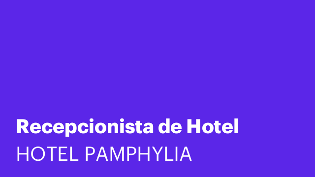 Recepcionista de Hotel