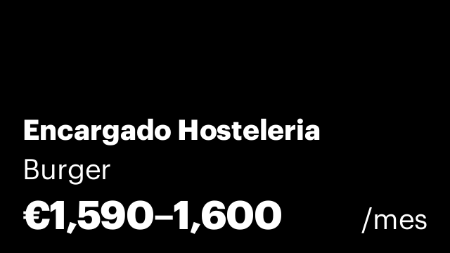 Encargado Hosteleria