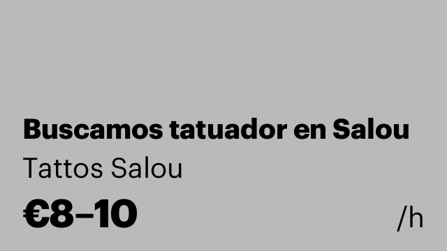 Buscamos tatuador en Salou