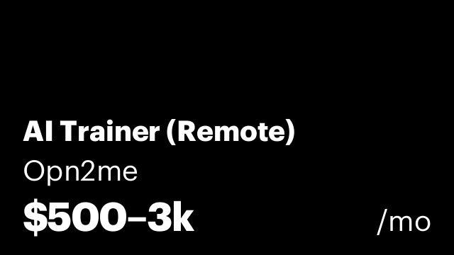 AI Trainer (Remote)