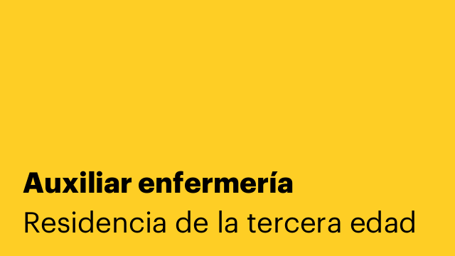 Auxiliar enfermería