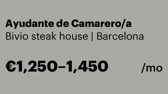 Ayudante de Camarero/a