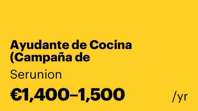 Ayudante de Cocina (Campaña de Verano_Sustituciones) [SYDC]