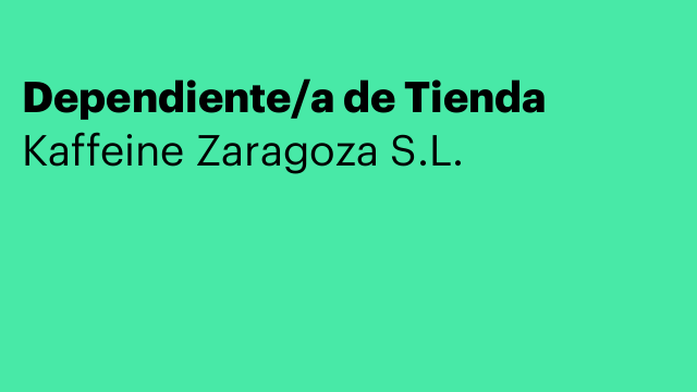 Dependiente/a de Tienda