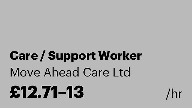 Care / Support Worker
