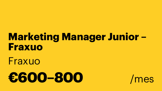 Marketing Manager Junior –  Fraxuo