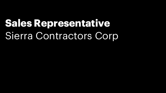 Sales Representative