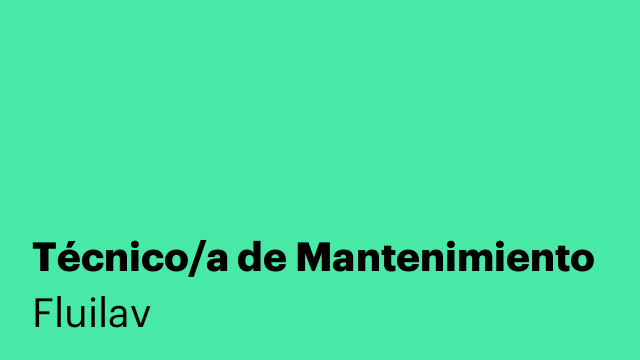 Técnico/a de Mantenimiento