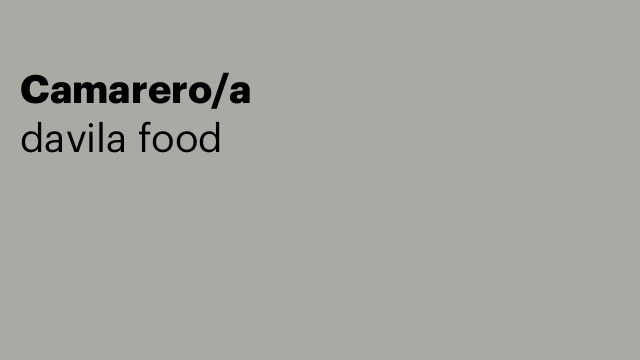 Camarero/a