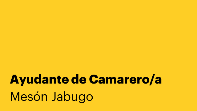 Ayudante de Camarero/a