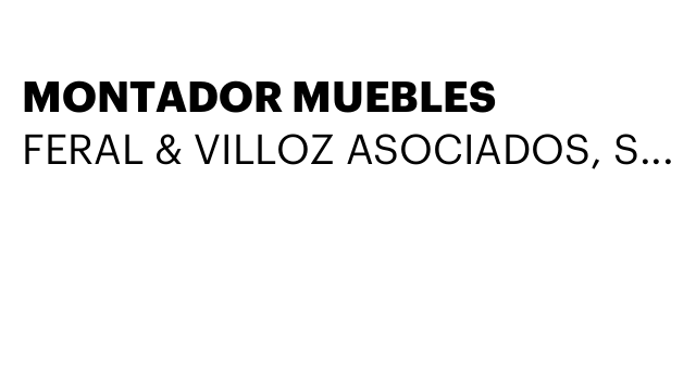 MONTADOR MUEBLES