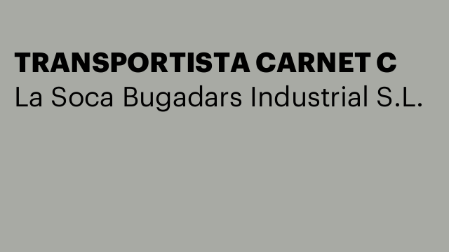 TRANSPORTISTA CARNET C