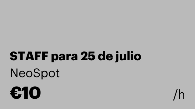 STAFF para 25 de julio