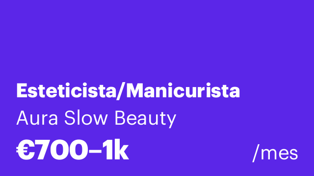 Esteticista/Manicurista