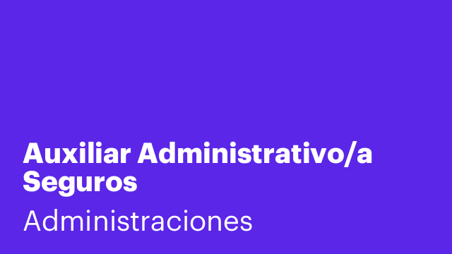 Auxiliar Administrativo/a Seguros