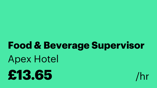 Food & Beverage Supervisor
