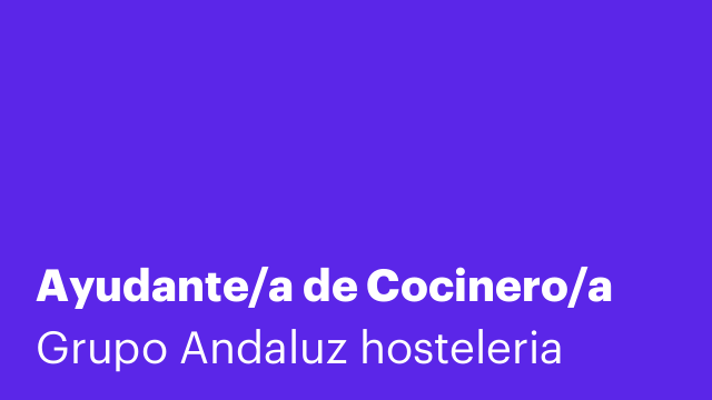 Ayudante/a de Cocinero/a