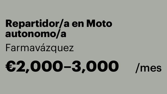 Repartidor/a en Moto autonomo/a