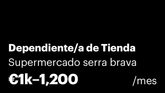 Dependiente/a de Tienda