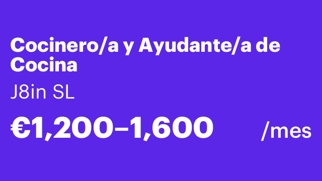 Cocinero/a y Ayudante/a de Cocina