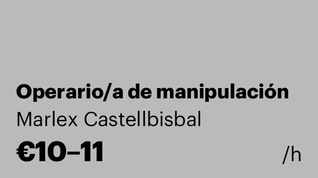 Operario/a de manipulación