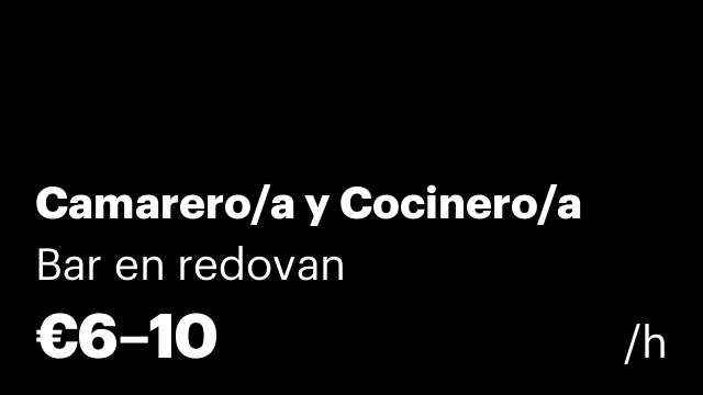 Camarero/a y Cocinero/a
