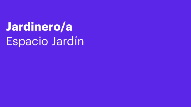 Jardinero/a