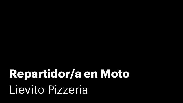 Repartidor/a en Moto