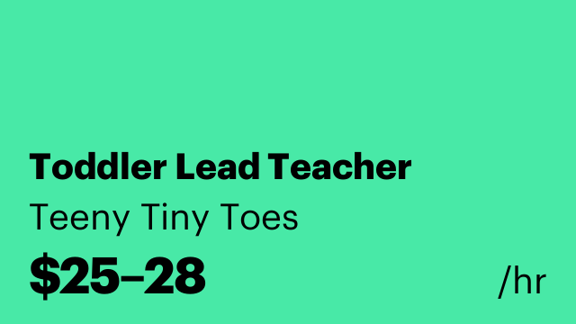 Toddler Lead Teacher
