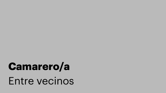 Camarero/a
