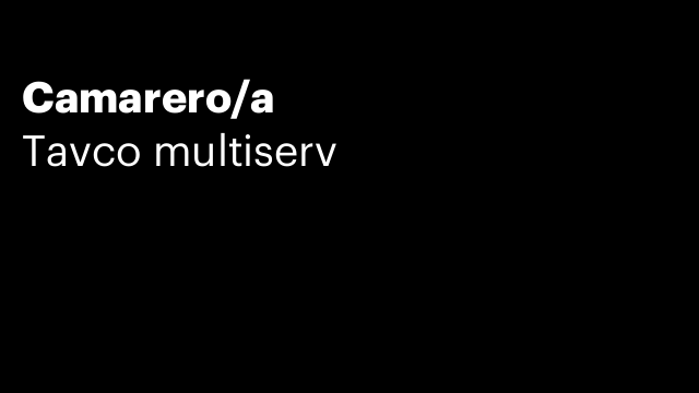 Camarero/a
