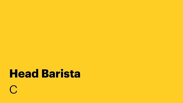 Head Barista