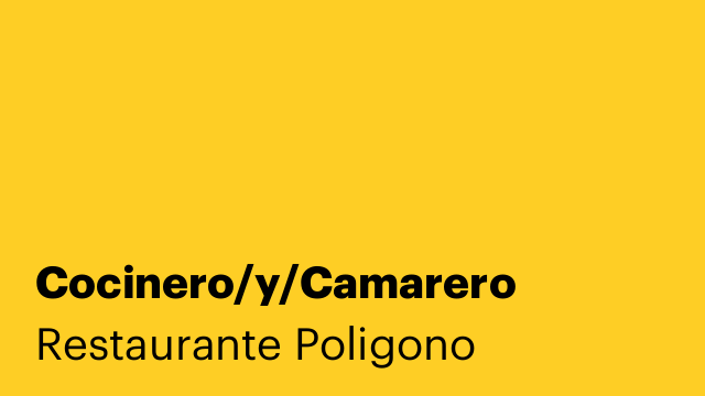 Cocinero/y/Camarero