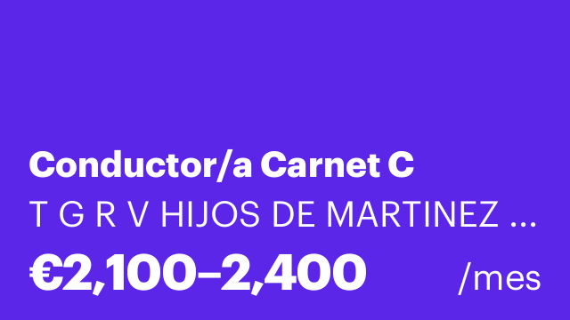 Conductor/a Carnet C